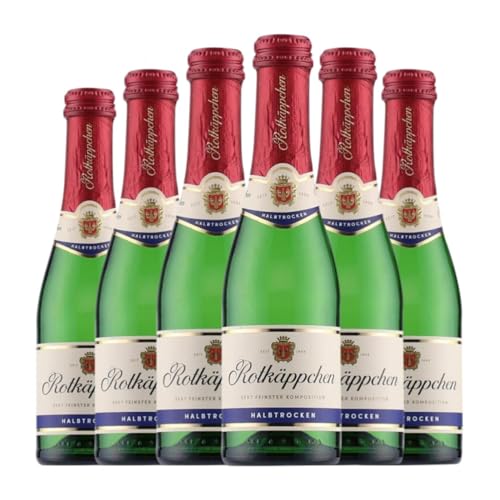 Rotkäppchen Mumm Sekt Halbtrocken Halbsüß Kleine Flasche 20 cl Weißer Sekt (Karton mit 6 Kleine Flasche von 20 cl) von Rotkäppchen-Mumm Sektkellereien GmbH