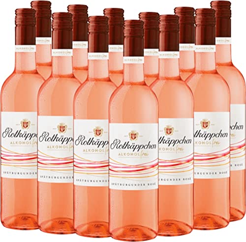 VINELLO 12er Weinpaket Roséwein - Spätburgunder Rosé alkoholfrei - Rotkäppchen mit einem VINELLO.weinausgießer | 12 x 0,75 Liter von Rotkäppchen Sekt