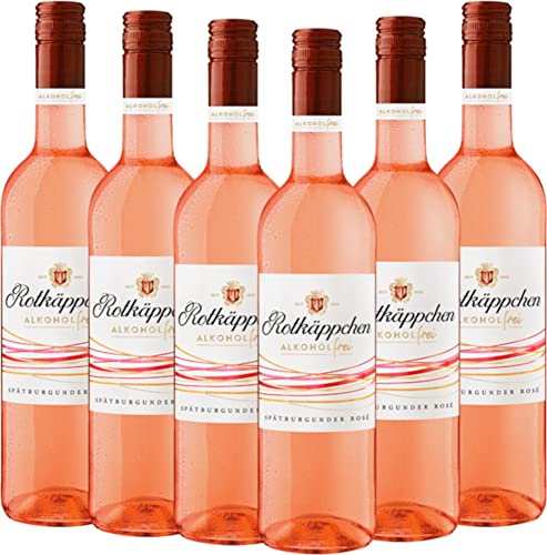 VINELLO 6er Weinpaket Roséwein - Spätburgunder Rosé alkoholfrei - Rotkäppchen mit einem VINELLO.weinausgießer | 6 x 0,75 Liter von Rotkäppchen Sekt