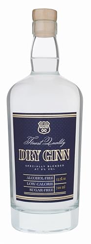 Route 00 Dry Ride Dry Ginn 700 ml, Gluten-, Zucker- und Alkoholfreie Alternative, Vegan & Handgefertigt, mit Intensivem Wacholder- und Zitrusaroma & Noten von Thymian, Genussvolles Geschmackserlebnis von Route 00