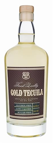 Route 00 Dry Ride Gold Tecuila 700 ml, Gluten-, Zucker- & Alkoholfreie Alternative, Vegan & Kalorienarm, mit Noten von Agave, Mexikanischer Limette & Tropischer Guave, Genussvolles Geschmackserlebnis von Route 00