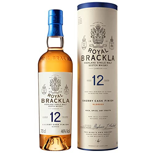Royal Brackla 12 Jahre Single Malt Highland Scotch Whisky, mit Geschenkbox 70 cl von Royal Brackla