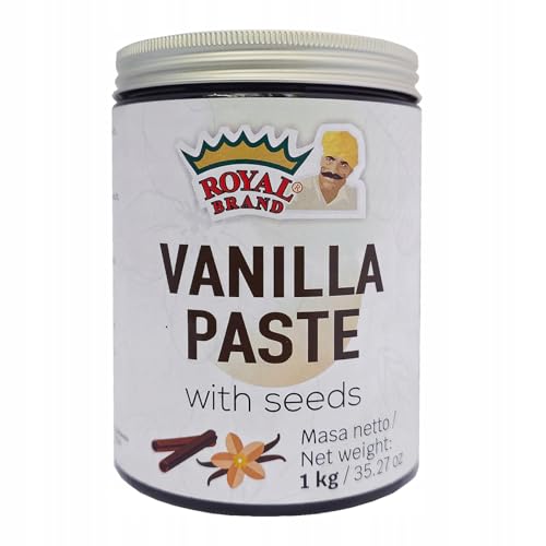 Royal Brand Vanilleschotenpaste – Bourbon Vanille Paste 1 kg Gourmet Vanille für Köche & Desserts – Intensives Vanille Aroma ohne Konservierungsstoffe für köche, hausmannskost, backen, dessert machen von Royal Brand