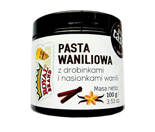 Royal Brand Vanilleschotenpaste – Bourbon Vanille Paste 100g Gourmet Vanille für Köche & Desserts – Intensives Vanille Aroma ohne Konservierungsstoffe für köche, hausmannskost, backen, dessert machen von Royal Brand