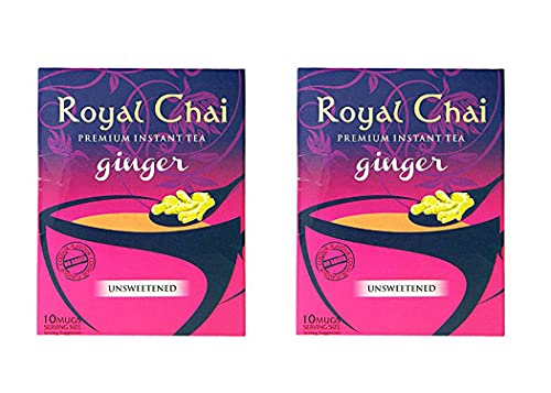 Royal Chai- Premium Loesliches Teepulver - Ingwer ungesuesst 180g x 2 Doppelpack von Royal Chai