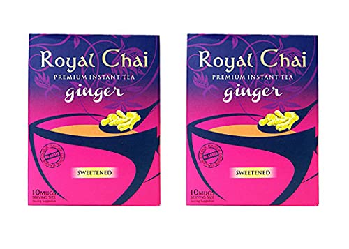 Royal Chai - Premium loesliches Tee Pulver - Ingwer Geschmack (gezuckert) 220g *2 Doppelpack von Royal Chai