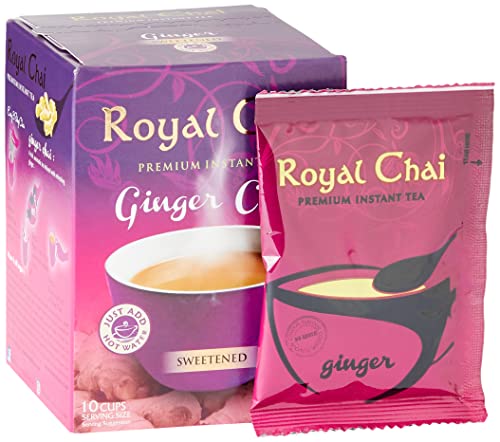 Royal Chai - Premium loesliches Tee Pulver - Ingwer Geschmack (gezuckert) 220g von Royal Chai