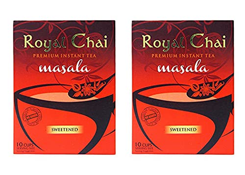 Royal Chai - Premium loesliches Tee Pulver - Masala Geschmack (gezuckert) 220g *2 Doppelpack von Royal Chai