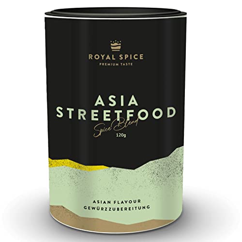 Royal Spice Asia Gewürz "Asia Streetfood" 120g - Asia Gewürzmischung als fruchtig leckerer Meeresfrüchte, Schwein, Rind & Chicken Rub - Inspiriert von den Straßen-Imbissen Hongkongs! von ROYAL SPICE