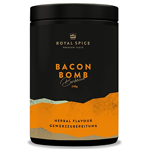 Royal Spice Bacon Bomb 240g - Das Hackfleischgewürz mit dem Extra an BBQ-Aromen - Bestens geeignet für den BBQ-Klassiker Bacon Bomb & alle Arten von Hackfleisch - Grill, Smoker oder Pfanne von ROYAL SPICE