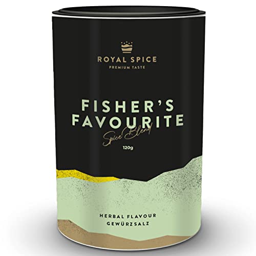 Royal Spice Fisher's Favourite 120g - Fisch Gewürzmischung für Fisch Filets mit und ohne Haut & ganze Fische - Speziell für Steckerlfisch, geräucherte Forelle oder ganze Doraden, Makrelen & Heringe von ROYAL SPICE