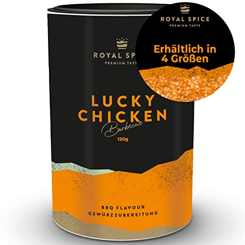 Royal Spice Lucky Chicken 120g - Hähnchen Gewürz & BBQ Rub Gewürzmischung für Chicken Wings & ganze Grill Hähnchen - Für perfekte, gleichmäßige Bräunung & knusprige Haut vom Grill & Smoker von ROYAL SPICE