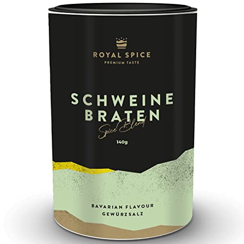 Royal Spice Schweinebraten und Haxen Gewürz 140g - Schweinebratengewürz mit deftig rustikalen & traditionellen Geschmack für den klassischen Braten, Schweinshaxen, Knusperbauch, Krustenbraten uvm. von ROYAL SPICE