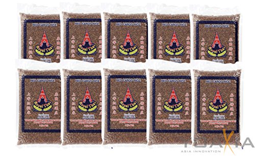 [ 10x 1kg ] ROYAL THAI Roter Naturreis / Riz Complet Rouge AAA / Red Cargo Rice + ein kleiner Glücksanhänger gratis von Royal Thai