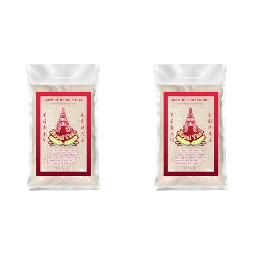 ROYAL THAI RICE - Gebrochener Jasmin Reis - 1 X 4,5 KG (Packung mit 2) von Royal Thai