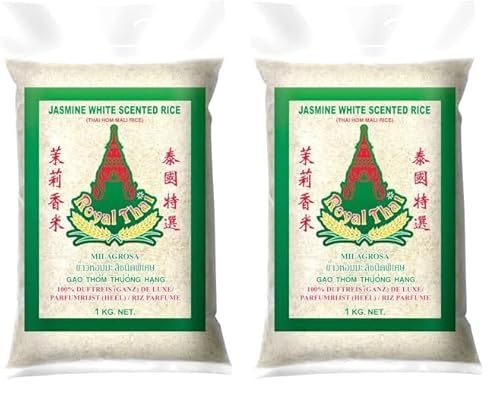 ROYAL THAI RICE - Langkorn Jasmin Duftreis - 1 X 1 KG (Packung mit 2) von Royal Thai