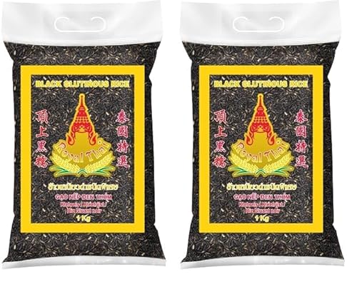 ROYAL THAI RICE - Schwarzer Klebereis - 1 X 1 KG (Packung mit 2) von Royal Thai