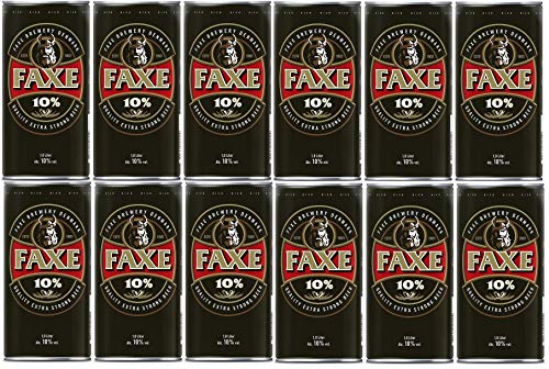 12 Dosen Faxe Strong a 1 Liter 10% vol. Dänisches Starkbier inklusive EINWEG Pfand von ebaney