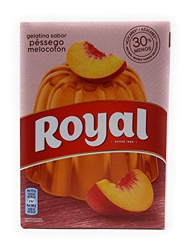 Royal, Gelatinepulver, Mit Pfirsichgeschmack, 30 % Weniger Zucker, 2 x 57 g von Royal