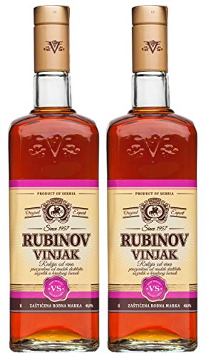 2 x Vinjak (Vignac) Rubin VS Weinbrand 1 l von Rubin