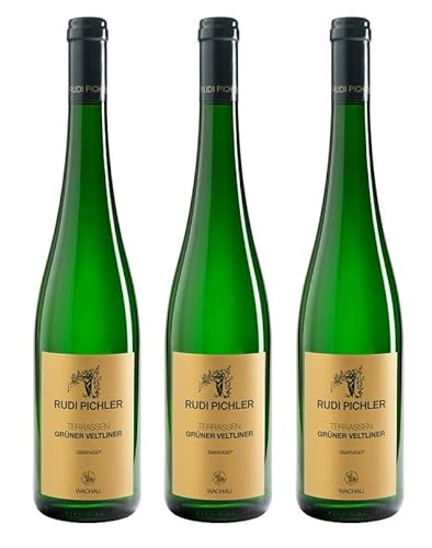 3x 0,75l - 2022er - Rudi Pichler - Grüner Veltliner - Terrassen - Smaragd - Wachau - Österreich - Weißwein trocken von Rudi Pichler