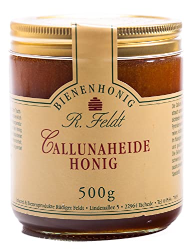 Callunaheide Honig, die beste Heide, rotbraun, kräftiges Aroma, unvermischt 500g von Rüdiger Feldt Imkerei