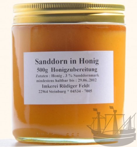 Sanddorn in Honig, Norddeutsche Spezialität, 500g von Rüdiger Feldt Imkerei