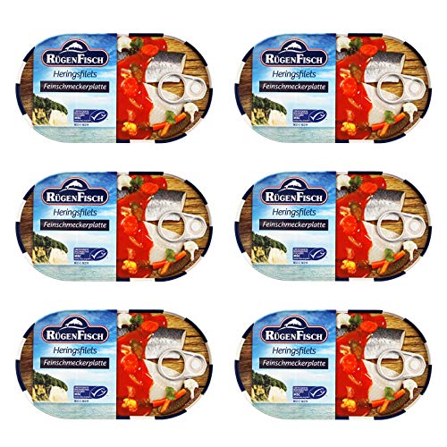 6er Pack Rügen Fisch Feinschmeckerplatte (6 x 200 g) von Rügen Fisch