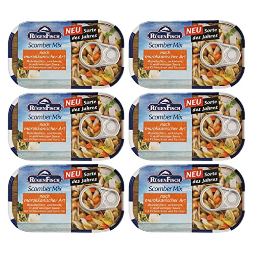 6er Pack Rügen Fisch Scomber Mix Marokko (6 x 120 g) von Rügen Fisch