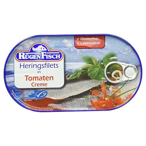 Rügenfisch Heringsfilet in Tomaten Creme, 200g von Rügen Fisch