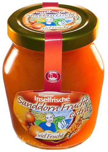 Rügener Inselfrische Sanddorn Fruchtaufstrich pur mit extra viel Frucht, 220 g von Rügener Inselfrische