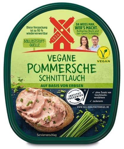 Rügenwalder Mühle Vegane Pommersche Schnittlauch 125 g von Rügenwalder Mühle