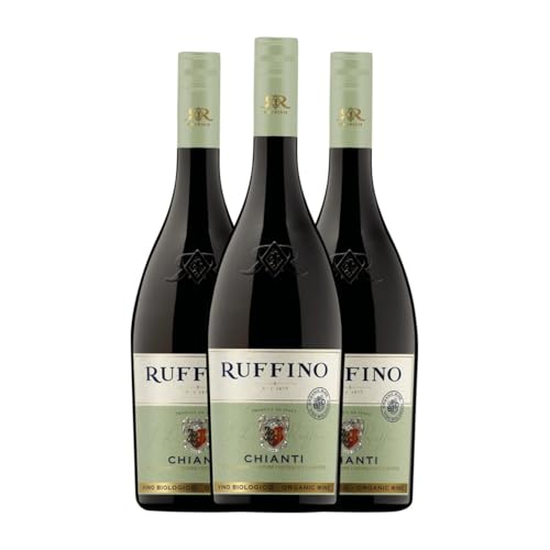 Ruffino Biologico Sangiovese Chianti 75 cl Sin Alcohol Rotwein (Karton mit 3 Flaschen von 75 cl) von Ruffino