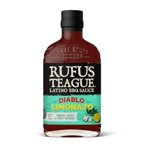 RUFUS TEAGUE Diablo Limonajo BBQ-Sauce (396 g), lateinamerikanische scharfe Sauce mit Knoblauch und Zitrone, glutenfrei und ohne GMOs/GVOs von Rufus Teague