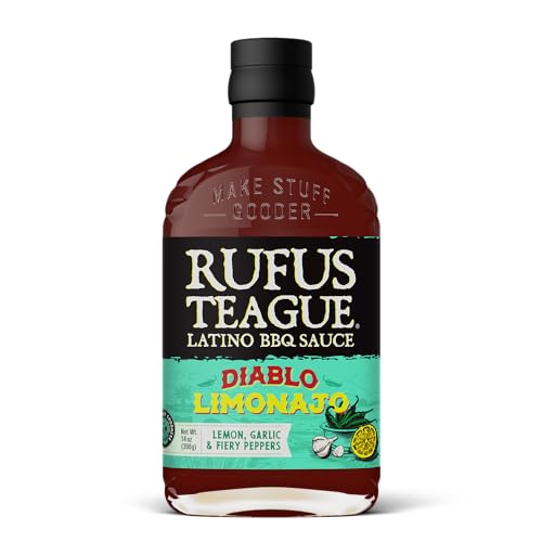 RUFUS TEAGUE Diablo Limonajo BBQ Sauce (396 g), lateinamerikanisch inspirierte scharfe Sauce mit Knoblauch und Zitrone, glutenfrei und ohne Gentechnik von Rufus Teague