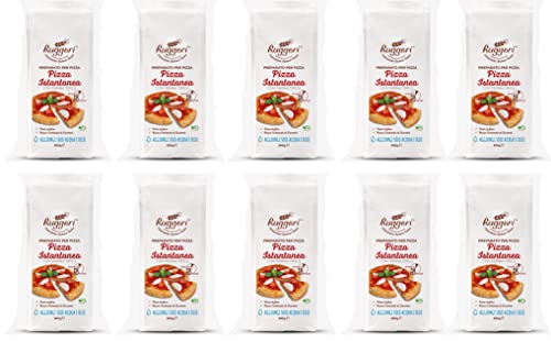 Premium Qualität Instant Pizza Napoli Pizzamehl Backmischung Typ2 fertig in 5 Minuten mit Muttersauerteig aus Hartweizen 10x500g von Ruggeri von Ruggeri