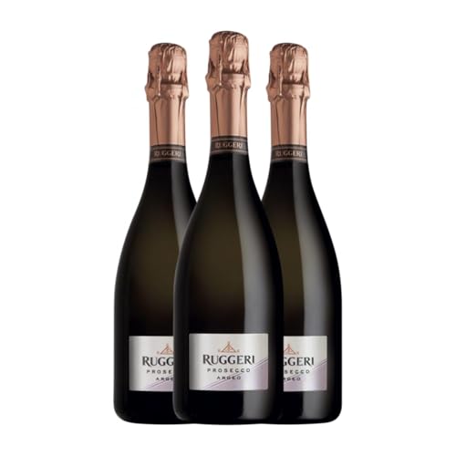 Ruggeri Argeo Glera Brut Prosecco 75 cl Weißer Sekt (Karton mit 3 Flaschen von 75 cl) von Ruggeri