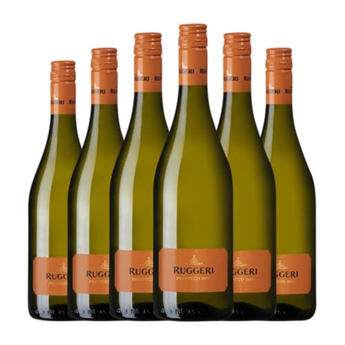 Ruggeri Frizzante Glera Treviso 75 cl Weißer Sekt (Karton mit 6 Flaschen von 75 cl) von Ruggeri