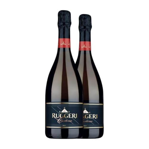 Ruggeri Glera Brut Prosecco di Valdobbiadene Superiore di Cartizze 75 cl Weißer Sekt (Karton mit 2 Flaschen von 75 cl) von Ruggeri