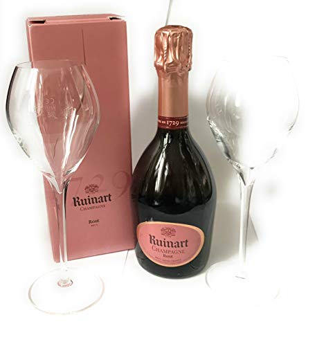 Ruinart Rose Champagner 0,375l in GePa 12% Vol + 2 Ruinart Gläser von Ruinart