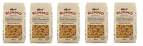 5x Rummo Gnocchetti Sardi N°63 Pasta Lenta Lavorazione Teigwaren aus Hartweizengrieß Bronze-Zeichnung 500g von Rummo