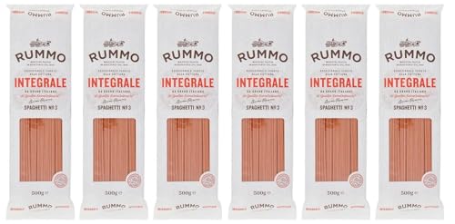 6er-Pack Rummo Pasta Integrale Spaghetti N°3,Vollkornnudeln Nudeln Vollkorn Italienische Pasta 500g von Rummo