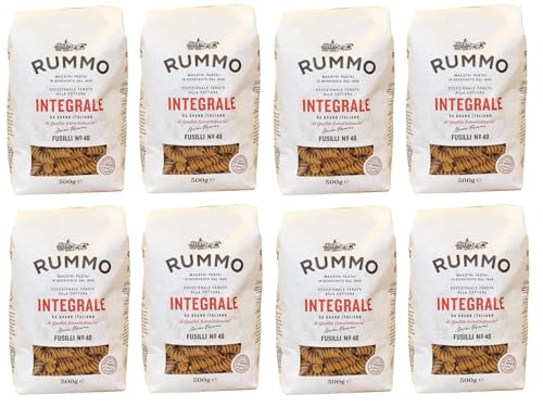 8er-Pack Rummo Pasta Fusilli Integrali N°48,Vollkornnudeln Nudeln Vollkorn Italienische Pasta 500g von Rummo