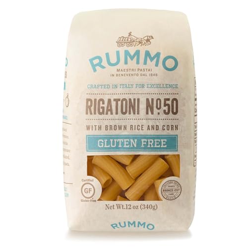 Rummo Italienische Pasta GF Rigatoni No.50, Always Al Dente, zertifiziert glutenfrei, hergestellt in Italien (340 ml Paket) von Rummo