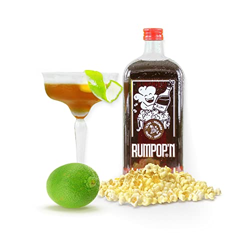 Rumpop'n 700ml (20% Vol.) - Popcorn-Geschmack - Echter karibischer Rum, Original-Aromen aus Guyana, Barbados und Jamaika - glutenfrei, vegan, handgemacht von Rumpop´n