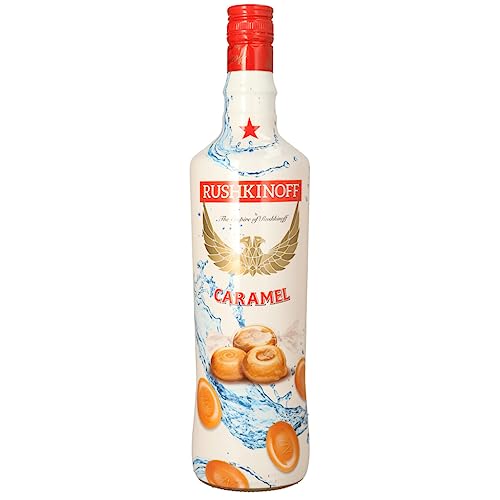 Rushkinoff Vodka Caramel (1 x 1.0 l) (Packung mit 6) von Rushkinoff