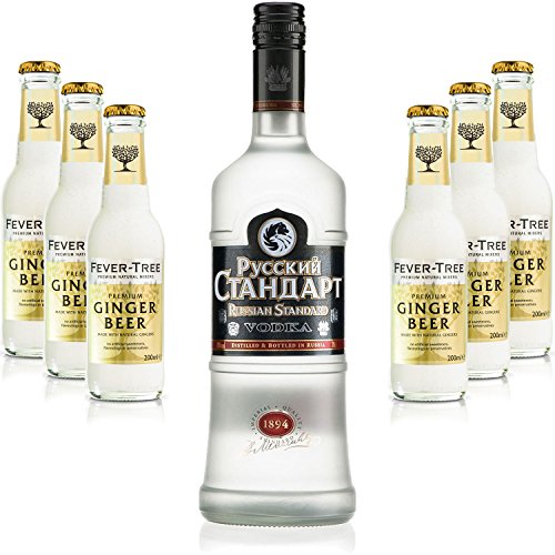 Moscow Mule Set - Russian Standard Vodka 0,7l 700ml (40% Vol) + 6x Fever Tree Ginger Beer 200ml - Inkl. Pfand MEHRWEG von Russian Standard-Russian Standard