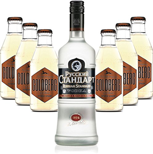 Moscow Mule Set - Russian Standard Vodka 0,7l 700ml (40% Vol) + 6x Goldberg Intense Ginger 200ml - Inkl. Pfand MEHRWEG von Russian Standard-Russian Standard