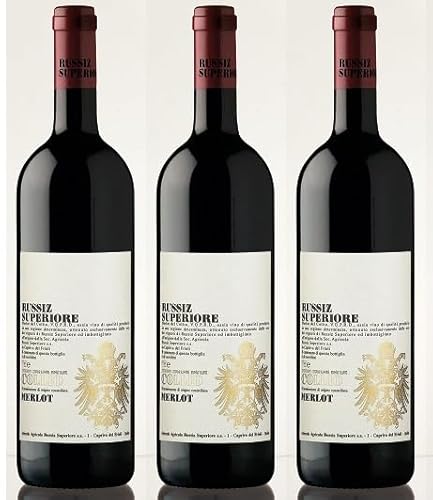 3x 0,75l - 2022er - Russiz Superiore - Merlot - Collio D.O.P. - Friaul - Italien - Rotwein trocken von Russiz Superiore