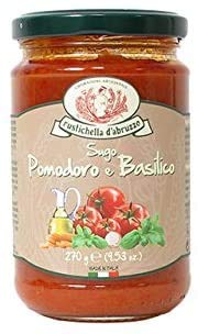 Rustichella d'Abruzzo Salsa de Tomate und Albahaca, 270 g, Schachtel mit 12 Stück von Rustichella d'Abruzzo